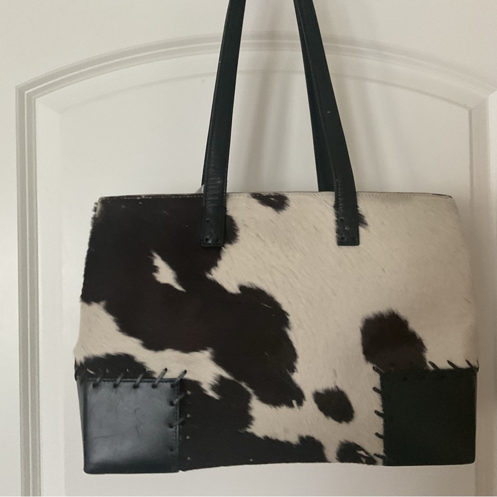 Cole Haan Black and White Haircalf Accessory